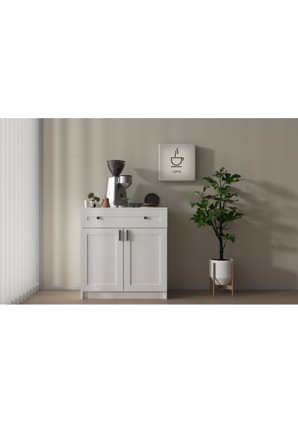Açık Raflı Modern Kahve Köşesi