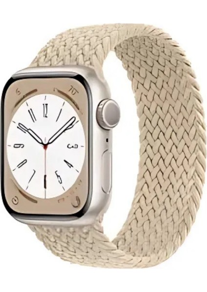 Apple Watch Örgü Hasır 5 Li Paket Seri 2-10 Arası 38-40-41 mm Uyumlu Lastikli Kordon Kayış