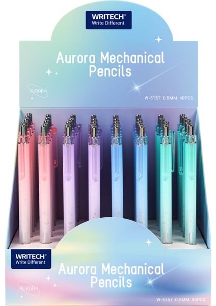 Wrıtech W-5171 Aurora 0,7mm Yeşil Gövde Versatil Kalem - 12'li Kutu