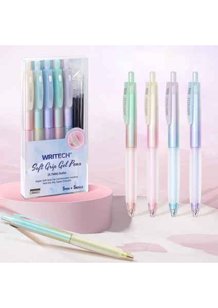 Wrıtech W-0178 0,5mm Soft Grıp Jel Kalem - 96'lı Stand modelleri