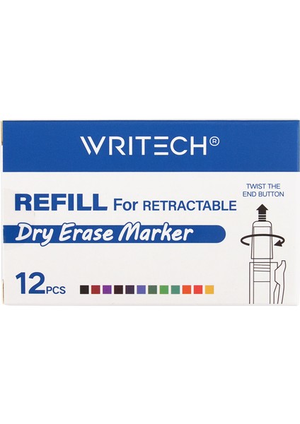 Wrıtech W-709 Basmalı Tahta Kalem Refıll Mor - 12'li Kutu