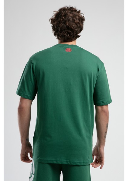 ECKO UNLTD Ithaca Yeşil Bisiklet Yaka Nakışlı Oversize Erkek Tshirt modelleri