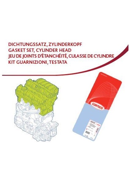 418259P Üst Takım Conta Skc Li Keçeli Subap Lastikli Astra G - Vectra B - Zafıra 1.6 16V