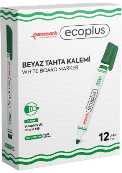 Ecoplus Beyaz Tahta Kalemi 1 Kutu 12'li