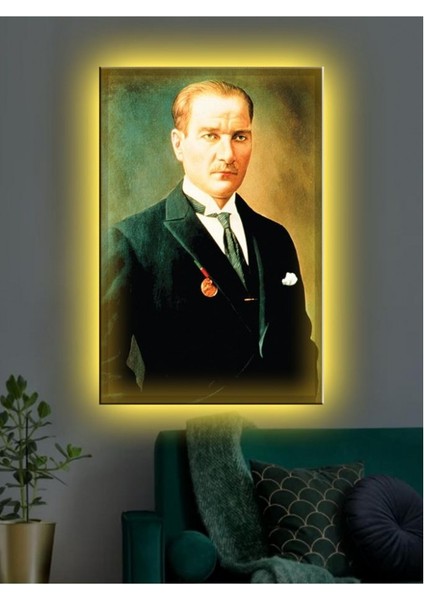 Kanvas Tablo Atatürk Su (Evofis) LED Işıklı