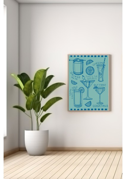 A3 Cocktaıls Baskılı Poster