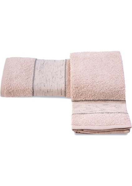 Boston 3lü Pembe Banyo Seti Pamuk Banyo Havlusu 90 x 140 Baş Havlusu 55 x 100 El Havlusu 40 x 55 cm