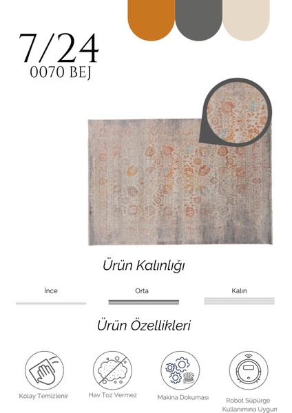 Makine Halısı Agnello Halı 7/24 0070 Bej modelleri