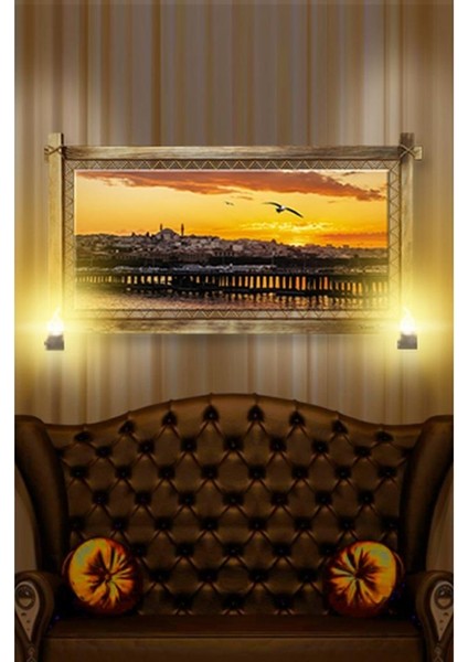 Kanvas Istanbul Rustik Lambalı Tablo