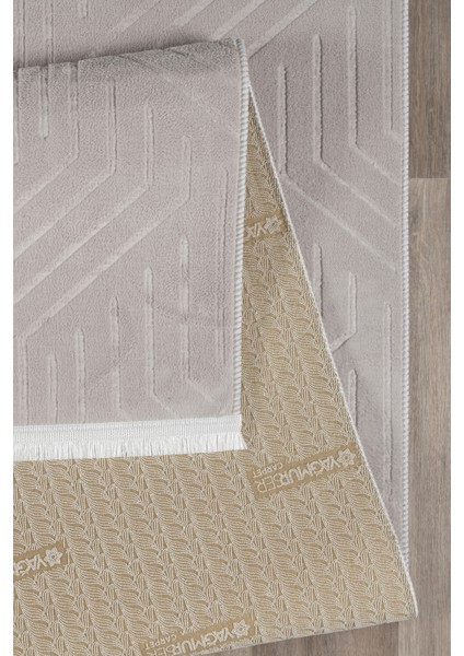 Kaymaz Taban Yıkanabilir Modern Salon Mutfak Oturma Odası Çocuk Odası Halısı 5025 Vizon indirimleri