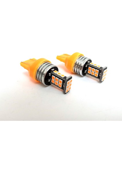 T20 7440/7443 Tek Duy/çit Duy 3030 Chip 24SMD Turuncu LED Turuncu