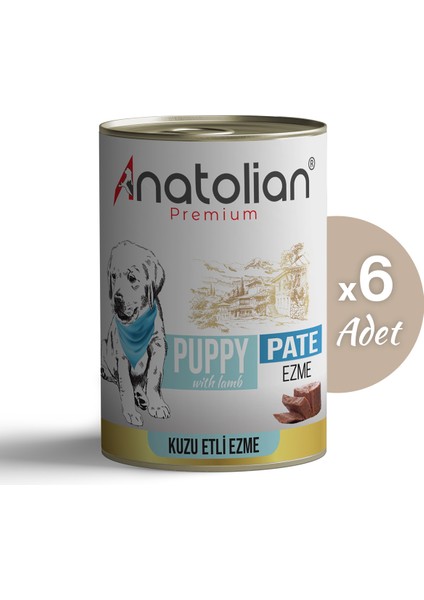 Anatolian Premium Puppy Lamb Pate Kuzulu Ezme Yavru Köpek Konservesi 400 gr x 6 Adet