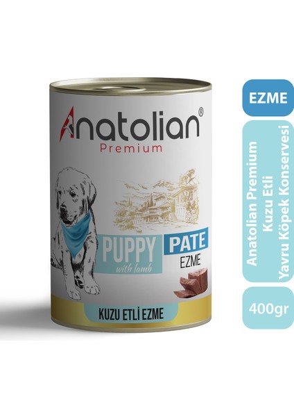 Anatolian Premium Puppy Lamb Pate Kuzulu Ezme Yavru Köpek Konservesi 400 gr x 6 Adet