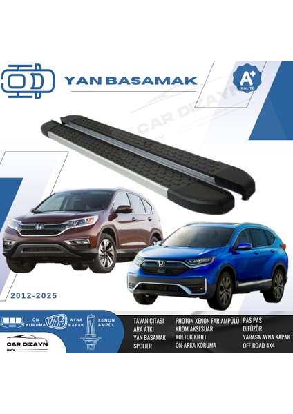 Honda Cr-V Nirvana Alüminyum Yan Basamak Marşpiyel Koruma 2018>2019>2020>2021>2022>2023>2024>2025