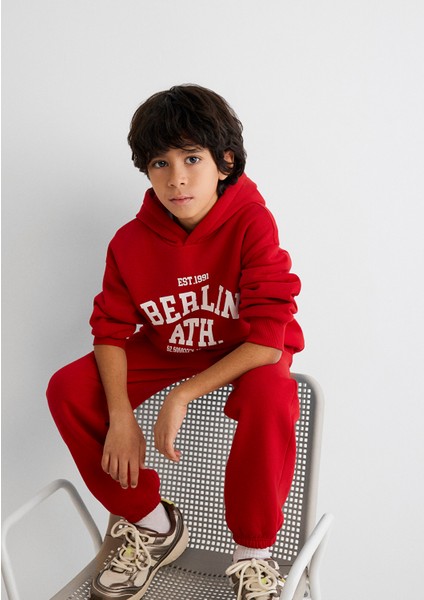 Berlin Baskılı Kırmızı SWEATSHIRT6S10066-85905