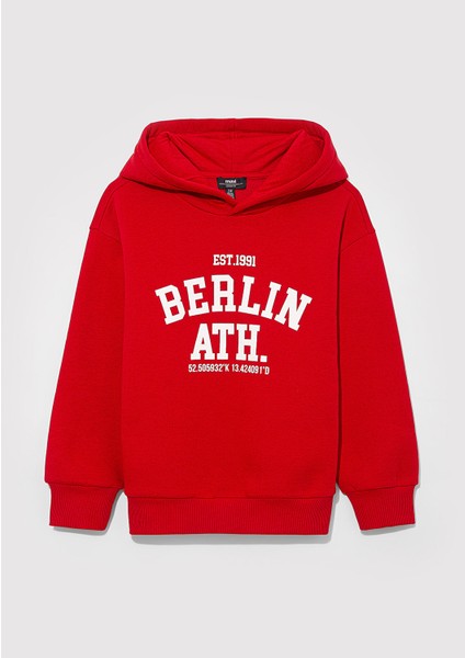 Berlin Baskılı Kırmızı SWEATSHIRT6S10066-85905