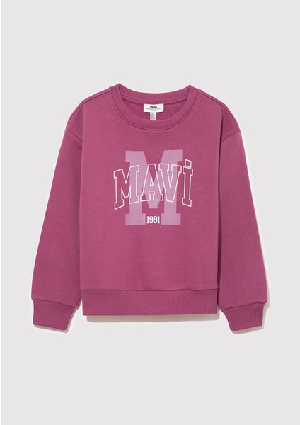 Logo Baskılı Pembe  SWEATSHIRT7S10050-70651