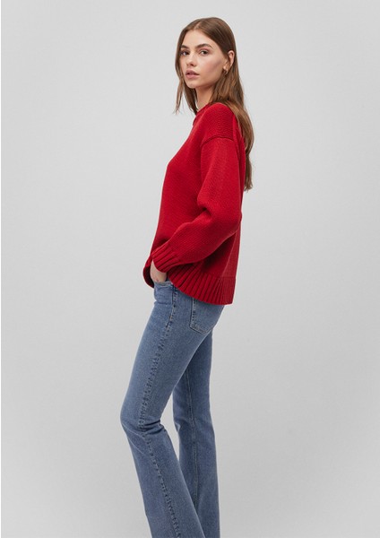 Bisiklet Yaka Kırmızı KAZAK1710516-88609 fiyatları