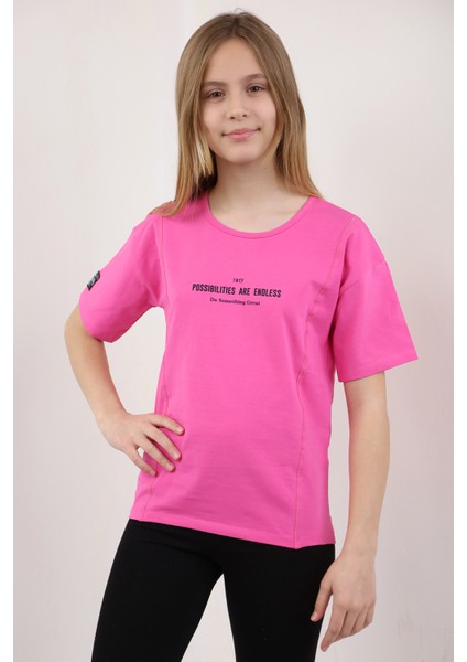 Kız Çocuk Baskılı Tişört