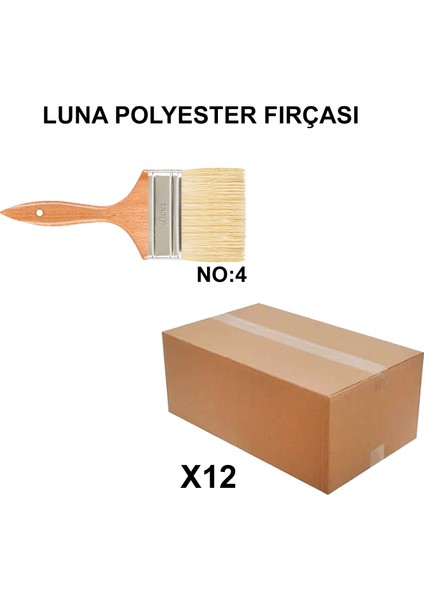 Izmir Fırça Arge Toptan Luna Polyester Fırçası No 4-12 Adet 003668