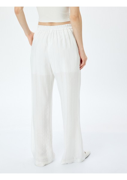 Yarım Astarlı Pile Detaylı Viskon Palazzo Pantolon fırsatları