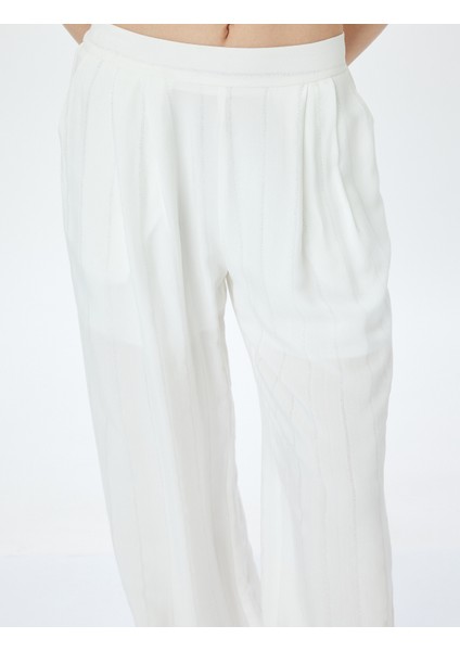 Yarım Astarlı Pile Detaylı Viskon Palazzo Pantolon indirimleri