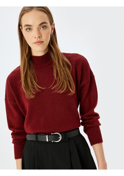 Yarım Balıkçı Yaka Uzun Kollu Basic Triko Kazak fiyatları