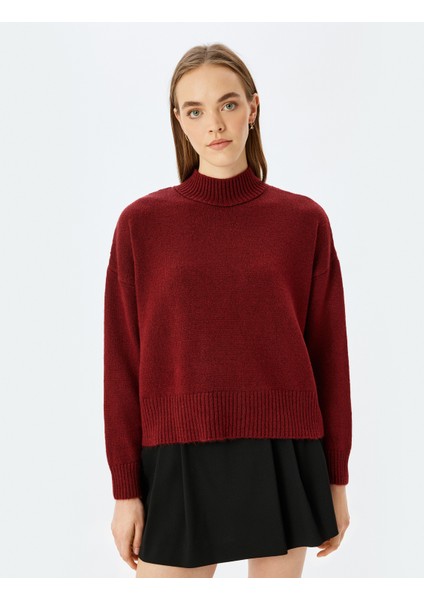 Yarım Balıkçı Yaka Uzun Kollu Basic Triko Kazak modelleri