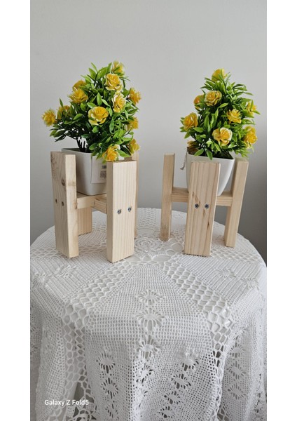 Doğal Ahşap Çiçeklik - Dekoratif Ürün Düzenleyici fiyatları