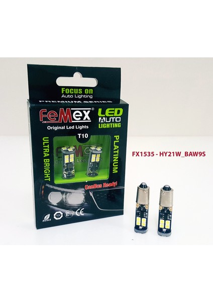 Platinum H21W BAW9S 12LEDLI 650 Lumen Beyaz LED Ampul Aktif Canbus