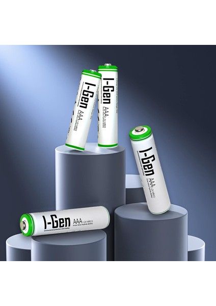I-Gen B110 4 Adet AAA 650 Mah Şarj Edilebilir İnce Kalem Pil 1.2V Ni-MH Şarjlı Pil