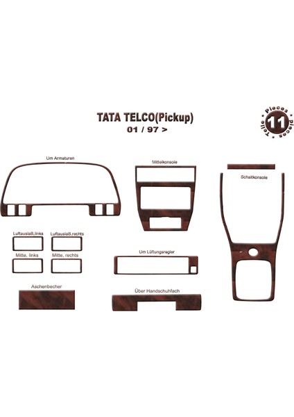 Tata Telco Konsol-Maun Kaplama 1997 11 Parça