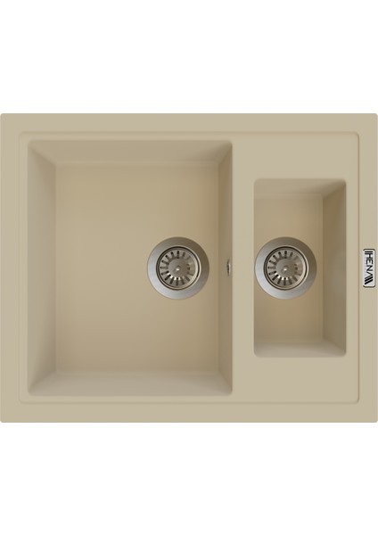 Granit Eviye 1,5 Gözlü Bej 60 x 50 Kuvars