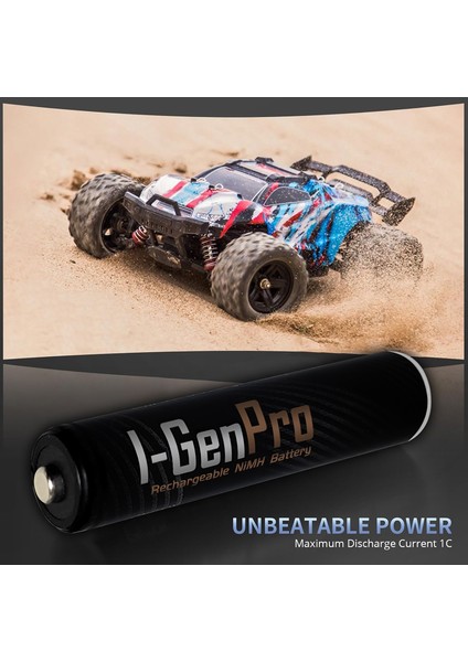 I-Gen Pro P104 8 Adet AAA 1100 mAh Şarj Edilebilir İnce Kalem Pil 1.2V Ni-MH Şarjlı Pil