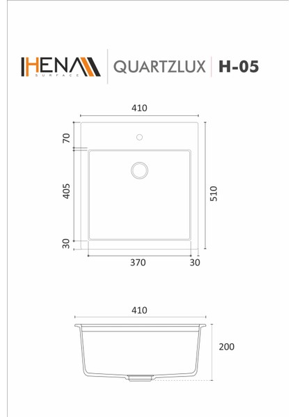 Granit Eviye Tek Gözlü Beyaz 51 x 41 Kuvars fiyatları
