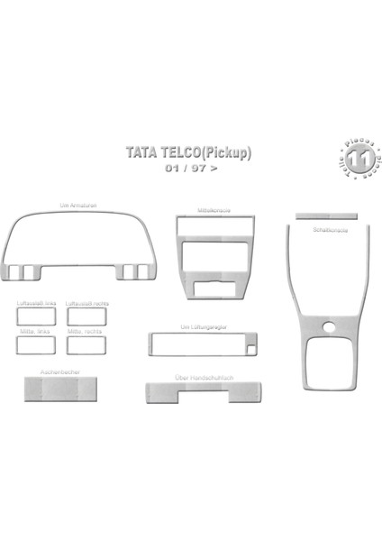 Tata Telco Konsol-Maun Kaplama 1997 11 Parça