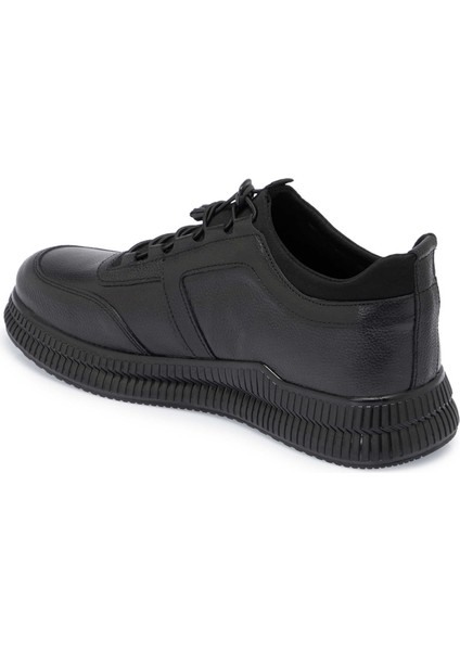 Siyah Deri Erkek Sneaker - E24S1AY57139-A23