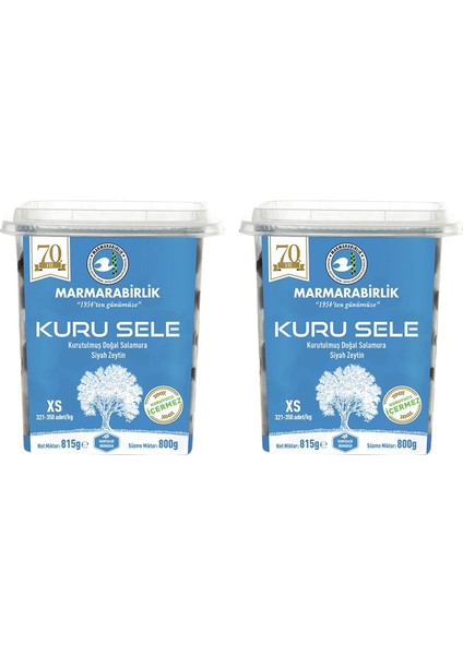 Kuru Sele Zeytin 800 gr xs (321-350 Adet/kg) x 2 Adet