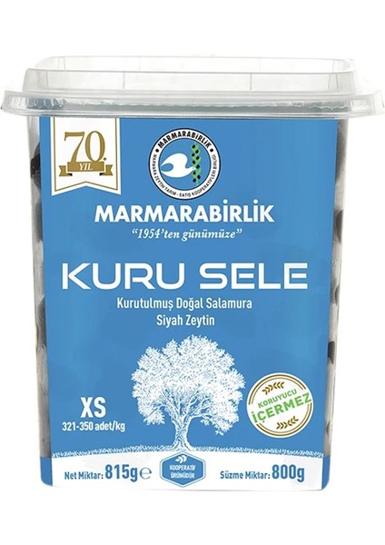Kuru Sele Zeytin 800 gr xs (321-350 Adet/kg) x 2 Adet