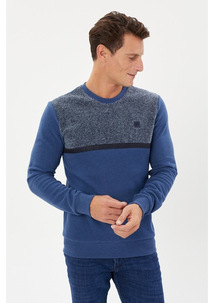 Kadife Selanik Parça Desenli Bisiklet Yaka Sweatshirt- KS-1672 fiyatları