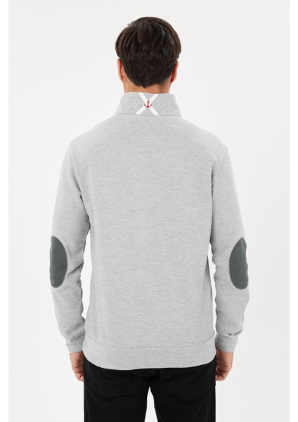 Fermuarlı %100 Pamuk Sweatshirt- PIN-1039