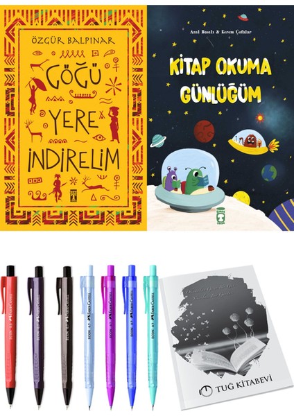 Kitap Okuma Günlüğüm ve Göğü Yere Indirelim 2'li Set + Hediyeli