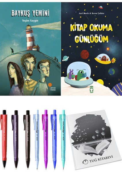 Kitap Okuma Günlüğüm ve Baykuş Yemini 2'li Set + Hediyeli