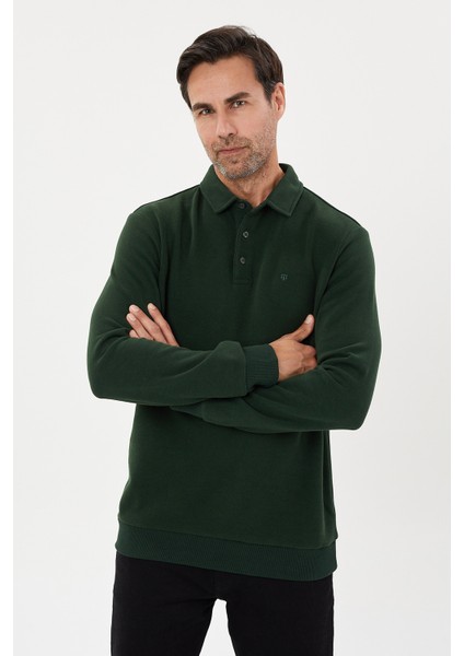 Tony Classics Kadife Selanik Polo Yaka Sweatshirt- KS-1491