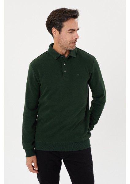 Tony Classics Kadife Selanik Polo Yaka Sweatshirt- KS-1491