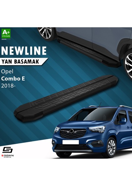 S-Dizayn Opel Combo E Newline Siyah Yan Basamak 203 cm 2018 Üzeri fiyatları