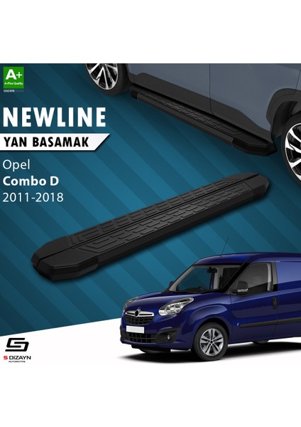 S-Dizayn Opel Combo D Newline Siyah Yan Basamak 193 cm 2011-2018 fiyatları