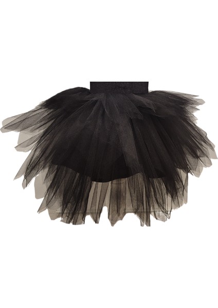 Uzun Kollu Kadife Üst ve Tütü Etek Çocuk Takımı - 1-10 Yaş - Siyah fiyatları