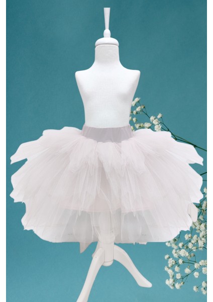 Uzun Kollu Crop ve Tütü Etek Çocuk Takımı - 1-10 Yaş - Beyaz modelleri