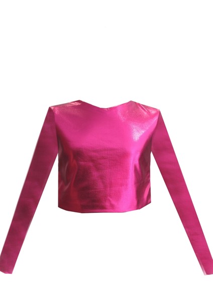 Uzun Kollu Crop ve Tütü Etek Çocuk Takımı - 1-10 Yaş - Fuşya modelleri